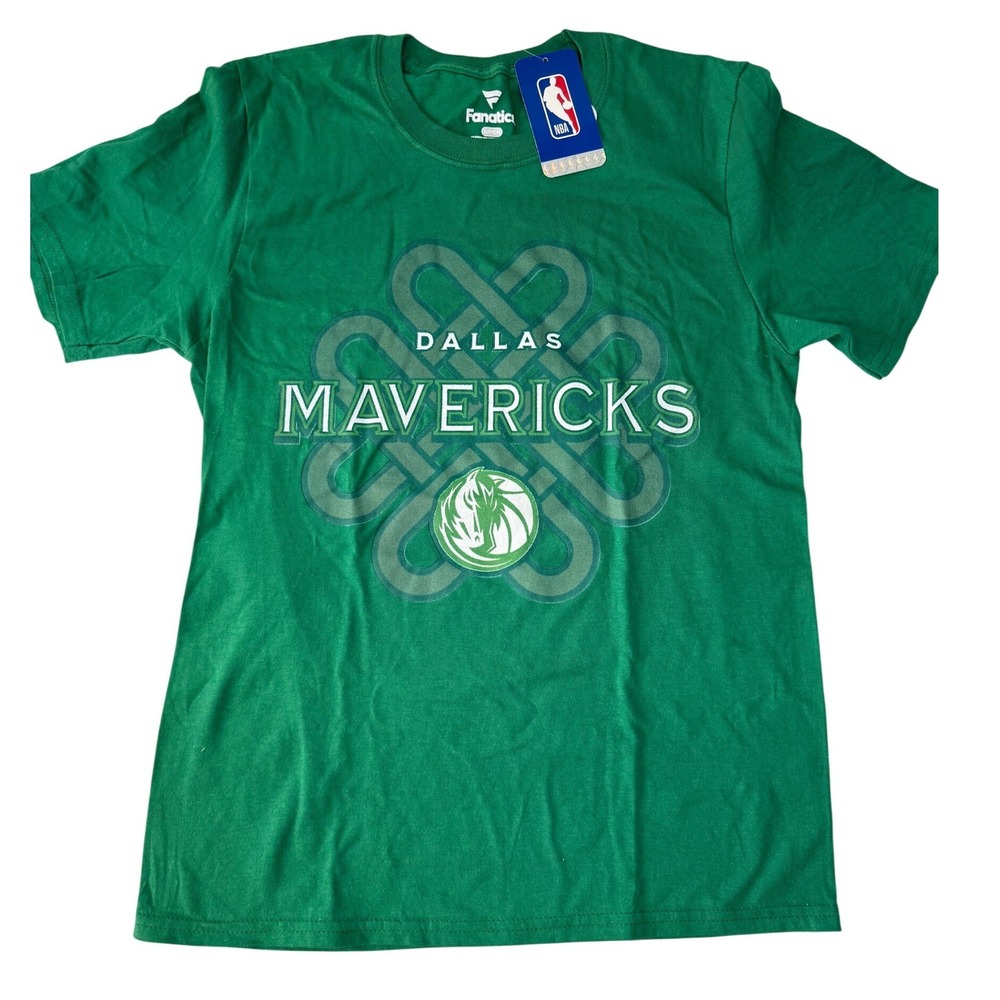 Fanatics NBA Dallas Mavericks Womens Green Tee Shirt Small New